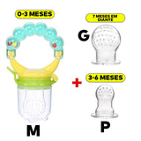 Kit 3 Chupetas Alimentadoras com Furos para Frutas p/ Bebê - FruitBaby®