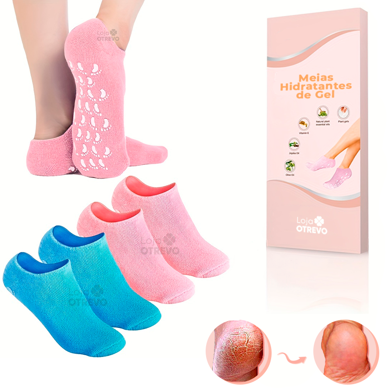 Meias Hidratantes de Gel (Remove Calos e Rachaduras) - ®SuperFoot (PÉS 100% HIDRATADOS)