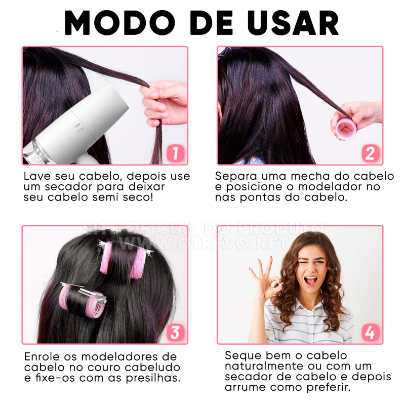 Kit Modelador de Cachos Sem Calor ®CurlyHair  - (CACHOS 100 DEFINIDOS)