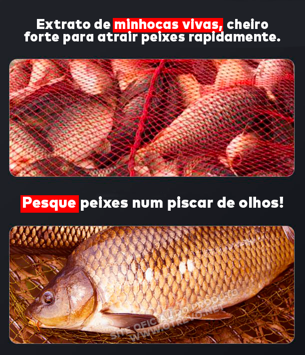 Isca Líquida Profissional Para Pesca - FishCatch® (TODOS OS PEIXES 100% FISGADOS)