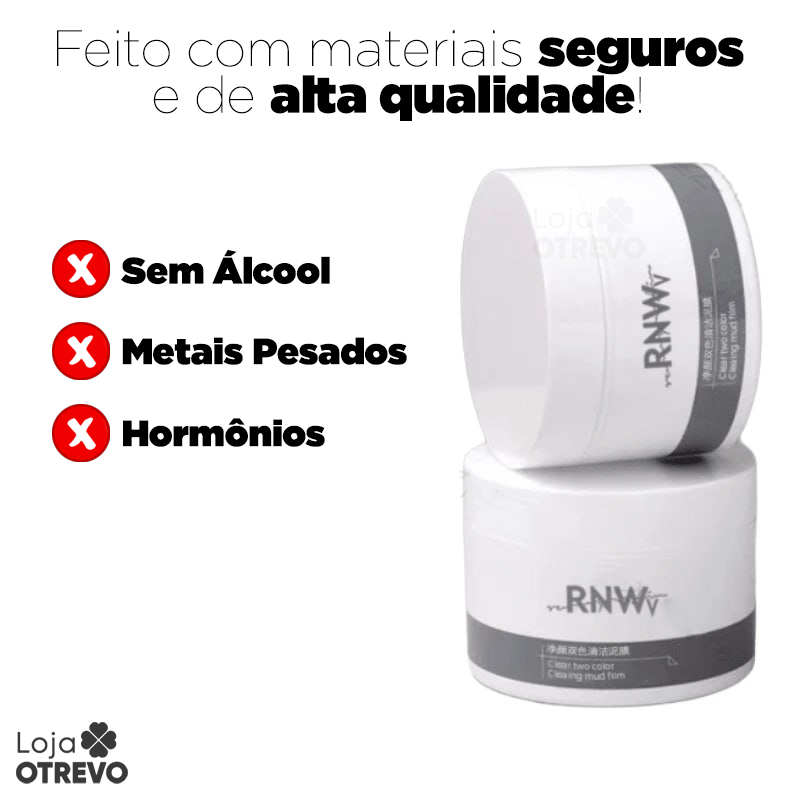 RNW - Máscara de Lama Vulcânica Removedora de Cravos e Acne 2 em 1 (LIMPEZA PROFUNDA)