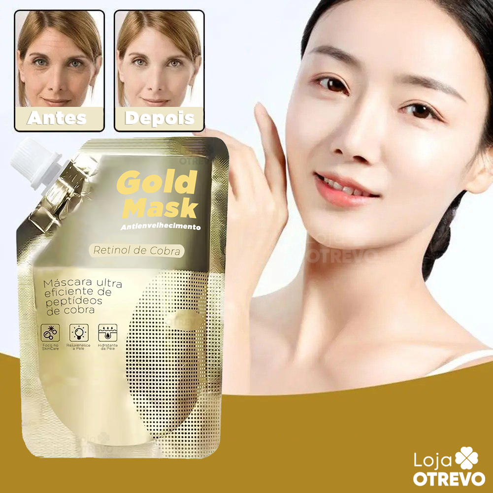 Gold Mask®  - Máscara Antienvelhecimento de Retinol Puro