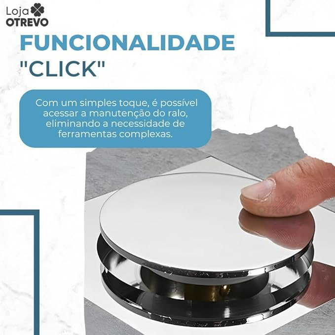 SmartDrain® - Ralo Inteligente autoadesivo (Aço inoxidável)