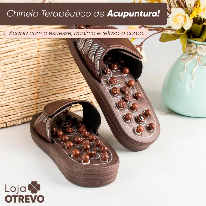 Chinelo Terapêutico de Acupuntura (Anti Varizes) -  Alivio Imediato das Dores e Inchaços