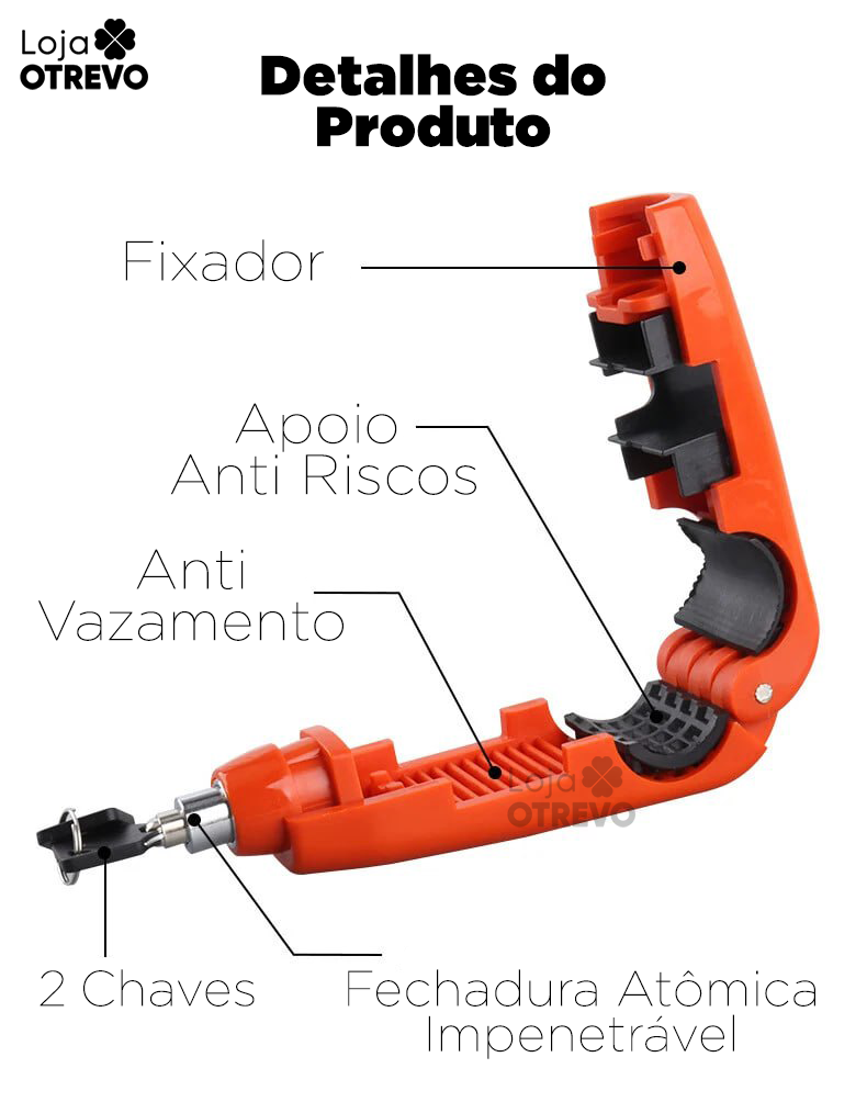 SmartaLock® - Trava Super Resistente (Anti-furto)