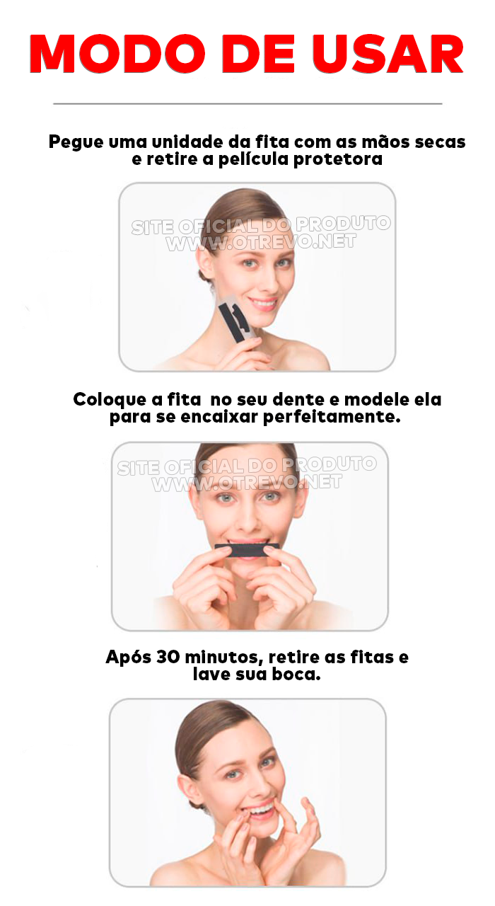 Super Fita Clareadora Dental A Base de Bambu e Carvão Vegetal - WhiteTeeth®(DENTES BRANCOS EM 30 MINUTOS)