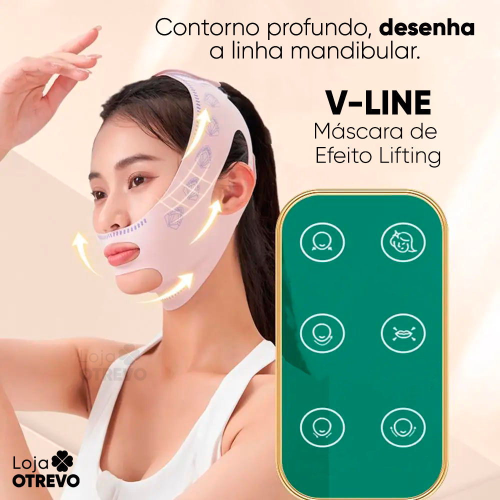 V Line - Máscara de Efeito Lifting (ROSTO EM "V" EM POUCO TEMPO)