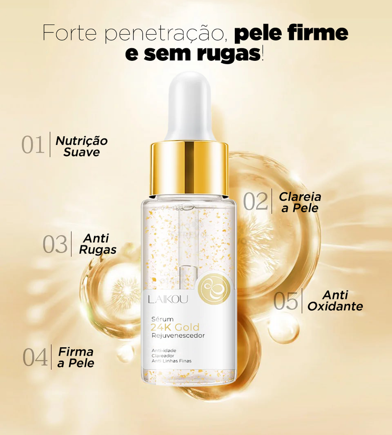 Serúm Rejuvenescedor Instantâneo Facial - 24K Gold®