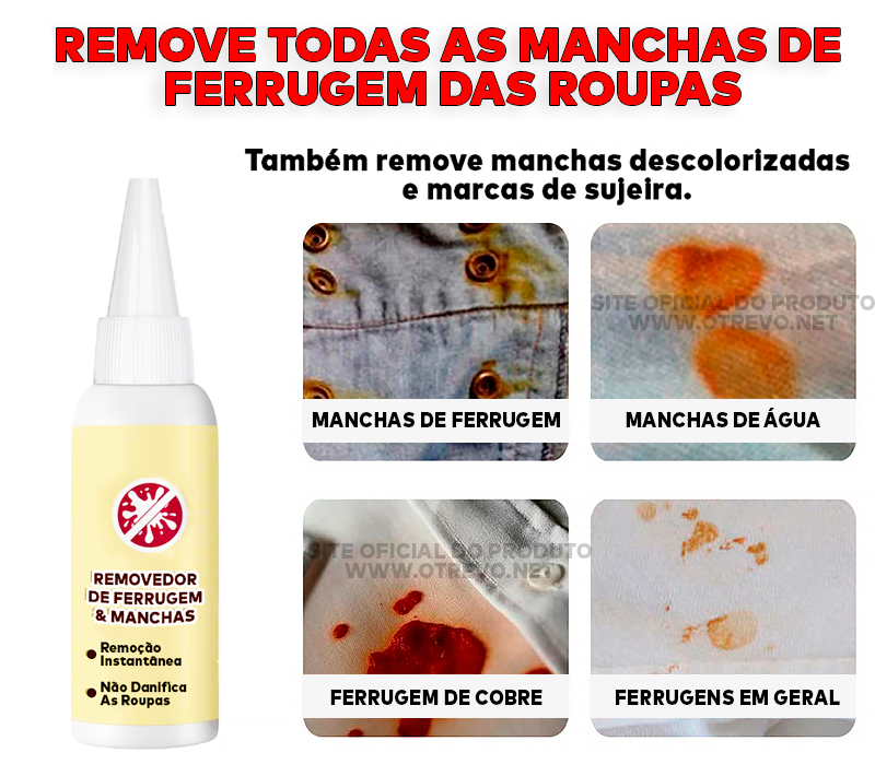 Removedor de Manchas de Ferrugem - ®CleanRust