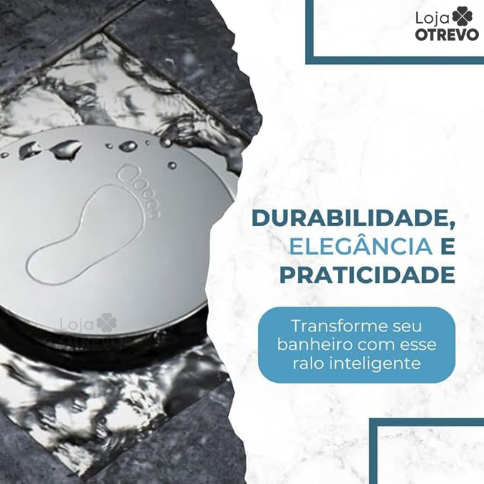 SmartDrain® - Ralo Inteligente autoadesivo (Aço inoxidável)