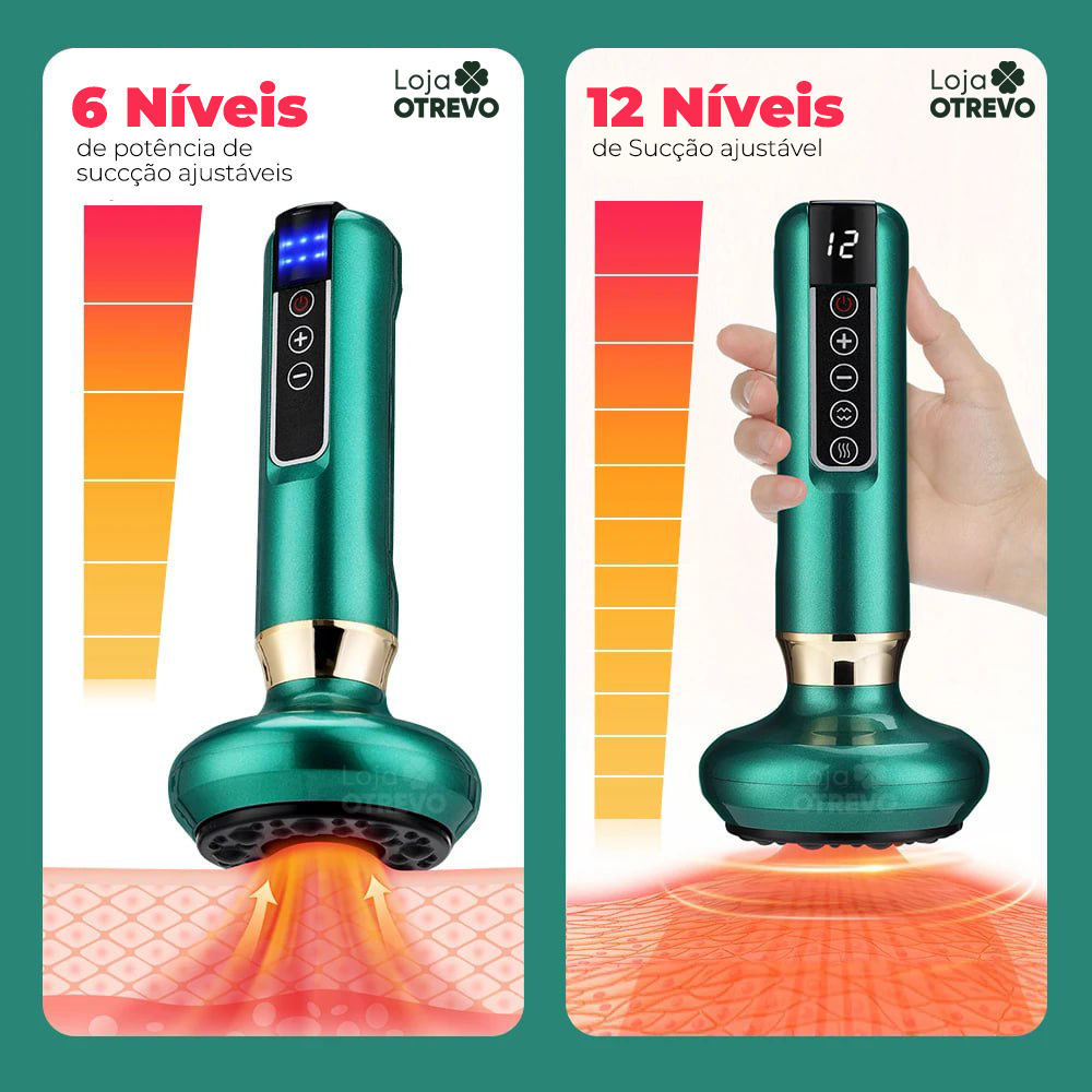 DrenaSkin® 3 em 1  - Massageador Redutor de Celulite e Gorduras Localizadas