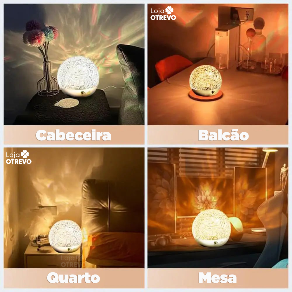 AuroraLamp -  Luminária Projetora Nórdica