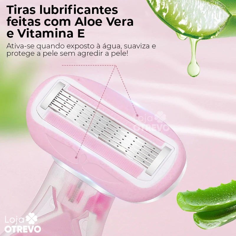 Mini Depilador Portátil Com 5 Super Laminas Clareadoras ( COMPRE 1 e LEVE 2) - DepiGirl®
