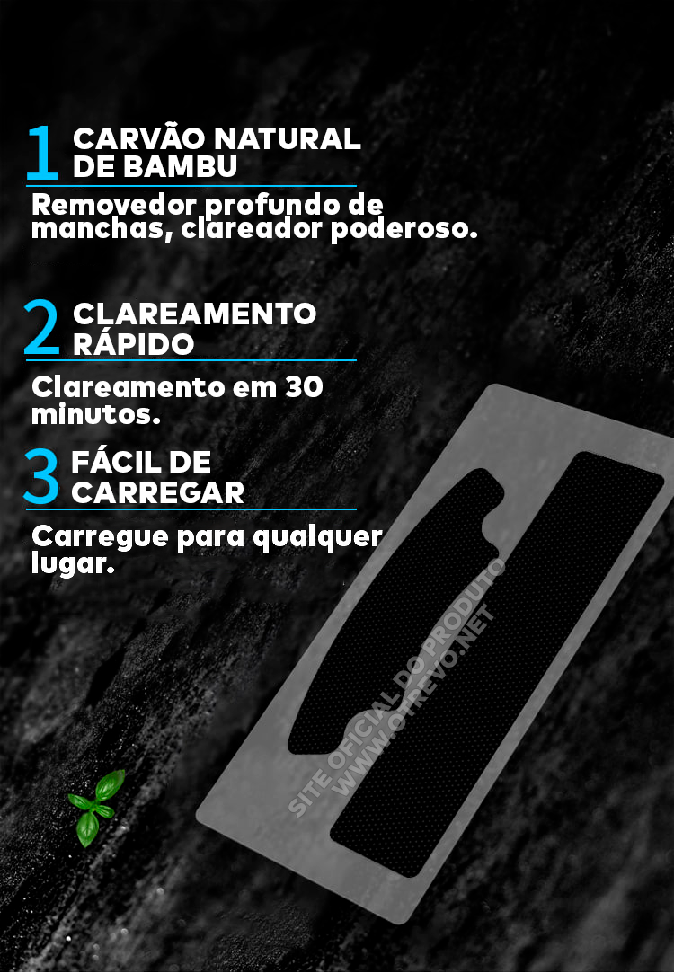 Super Fita Clareadora Dental A Base de Bambu e Carvão Vegetal - WhiteTeeth®(DENTES BRANCOS EM 30 MINUTOS)