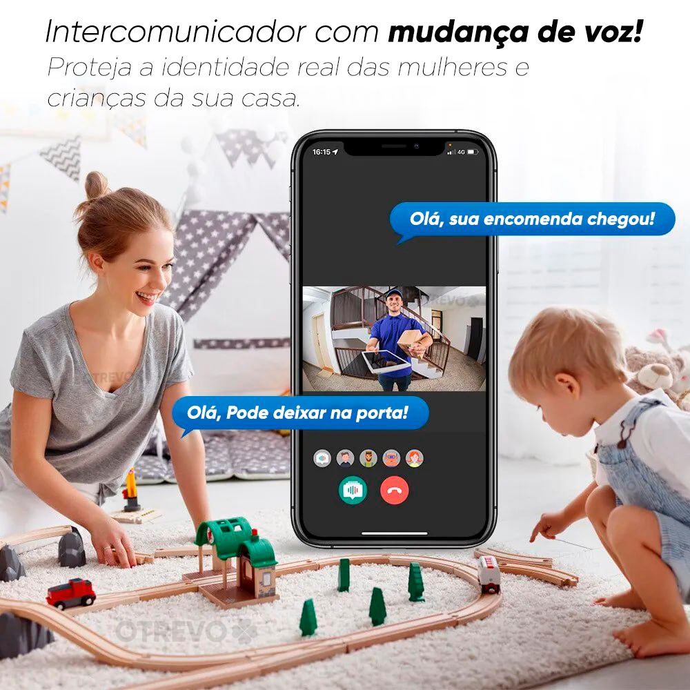 SmartPin - Campainha Inteligente Sem fio Com Wi-fi e Câmera