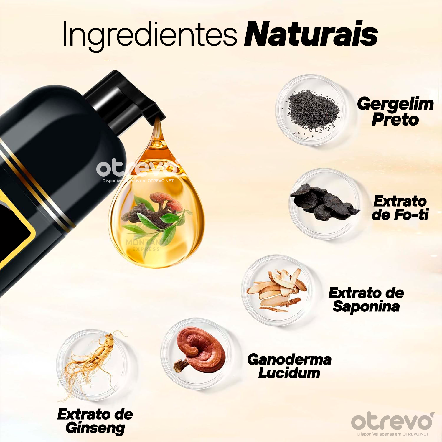 Shampoo de Tintura instantâneo 3 em 1 - (ÚLTIMAS UNIDADES EM PROMOÇÃO)