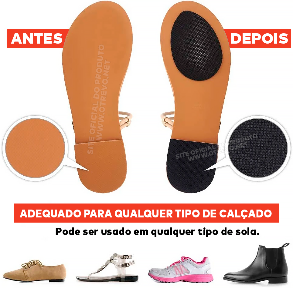 Adesivo e Fita Antiderrapante Para Sola de Calçados