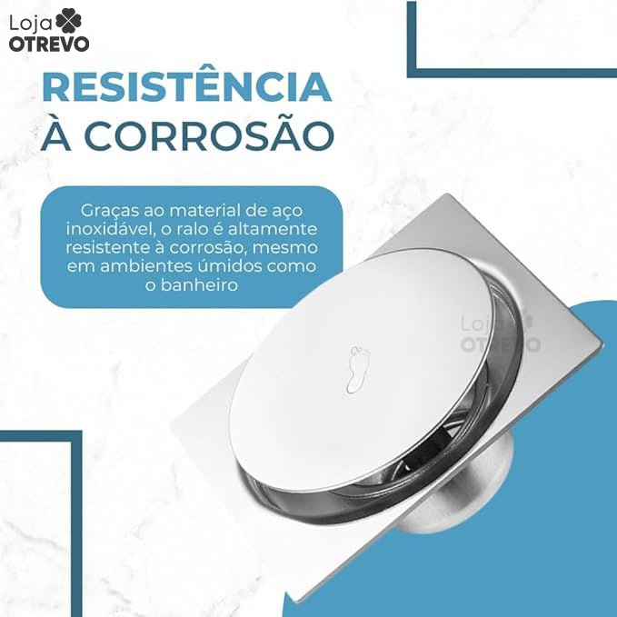 SmartDrain® - Ralo Inteligente autoadesivo (Aço inoxidável)