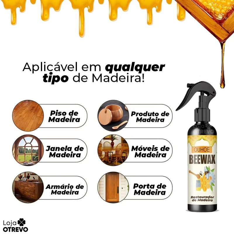 BeeWax - Restaurador de Madeira (CERA PURA DE ABELHA)