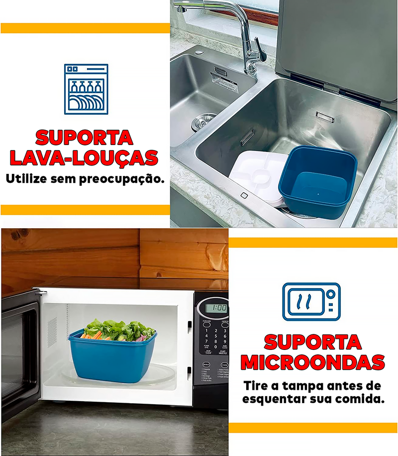 Marmita Prática Com Divisão Móvel 5 em 1 - ®SmartFodd (Lançamento 2023)