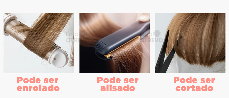 FairyHair® - Aplique Tiara com Franja (Cabelo 100% Natural)