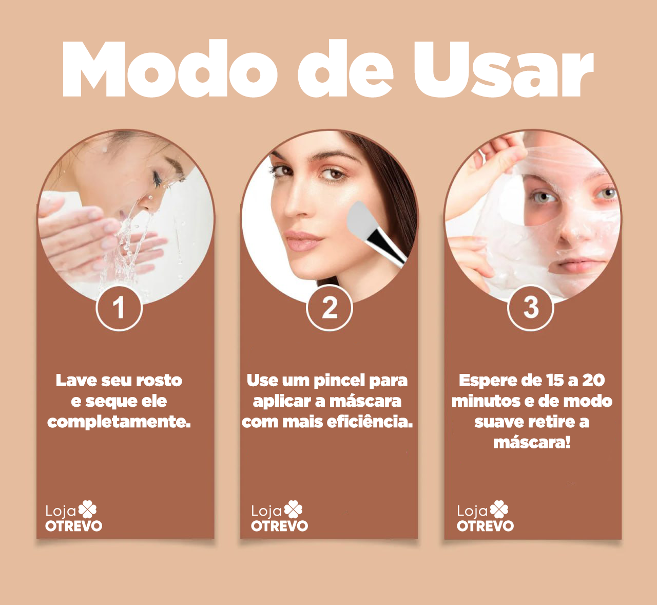 Máscara de Efeito Peeling Natural Puro Colágeno - NewFace®