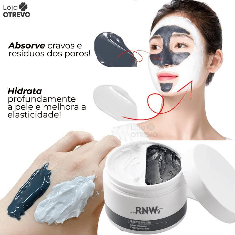 RNW - Máscara de Lama Vulcânica Removedora de Cravos e Acne 2 em 1 (LIMPEZA PROFUNDA)