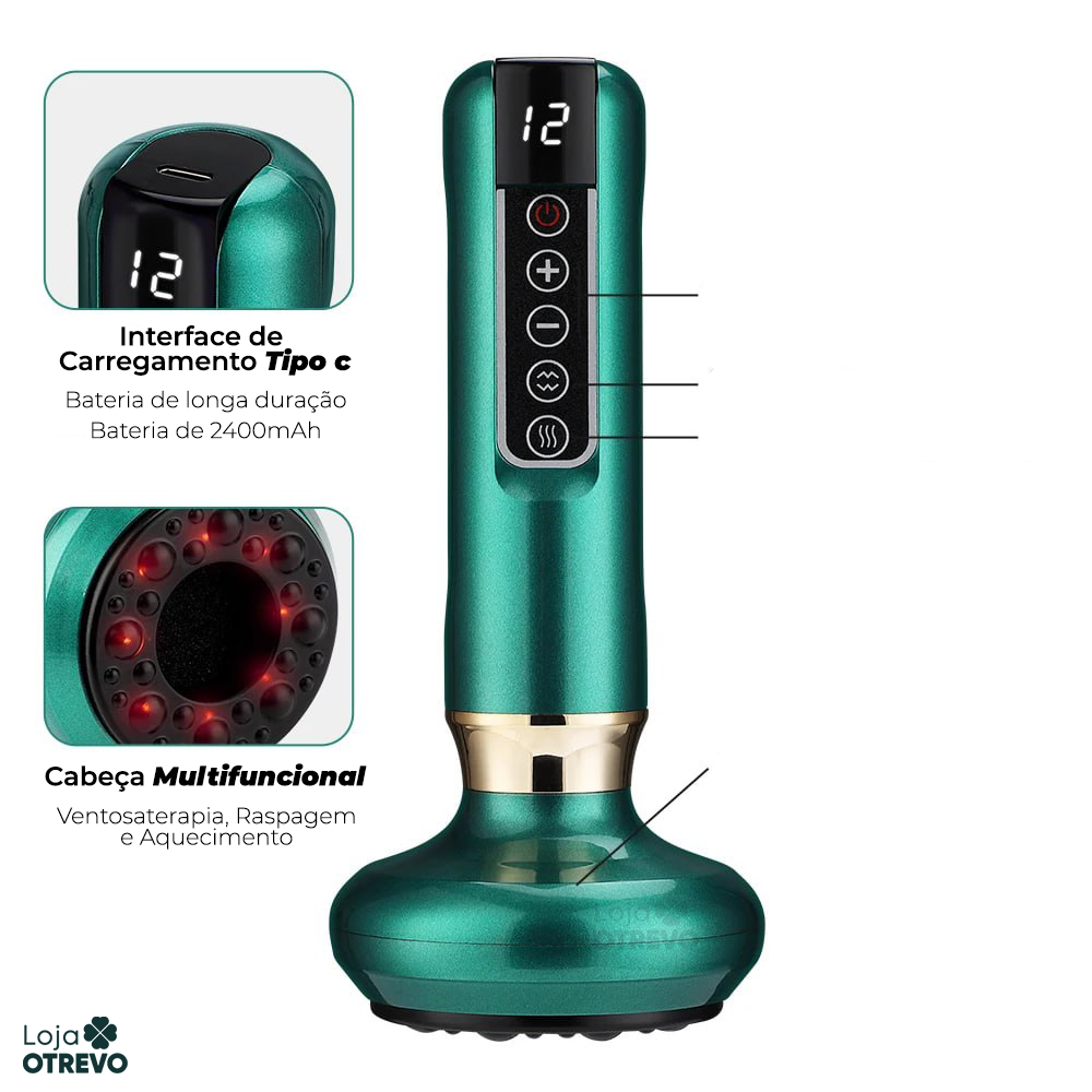 DrenaSkin® 3 em 1  - Massageador Redutor de Celulite e Gorduras Localizadas