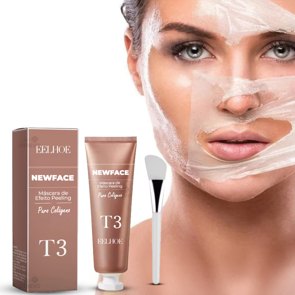 Máscara de Efeito Peeling Natural Puro Colágeno - NewFace®
