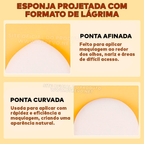 Esponja Aplicadora de Maquiagem de Alta Cobertura - Kit 3 Peças + Brinde Exclusivo Só Hoje  - ®Bbgirl