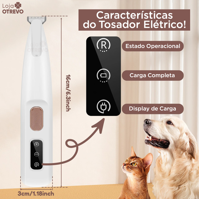 Tosador Eletrico Led Para Pets 3 em 1 - TosaSmart®