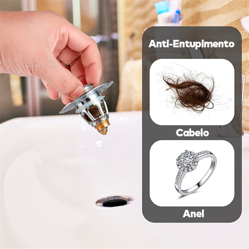 Ralo Inteligente de Aço Inoxidável Para Pia - ®WaterClean