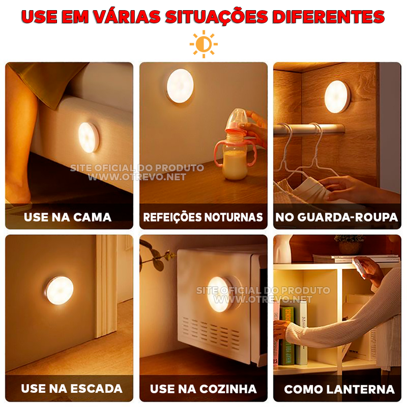 Lâmpada Led Inteligente Sem Fio (Com Sensor de Movimentos) - SmartLed®