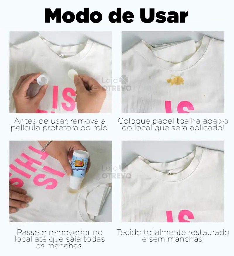 Rolo removedor de Manchas Instantâneo (Ultra concentrado) ®CleanMagic