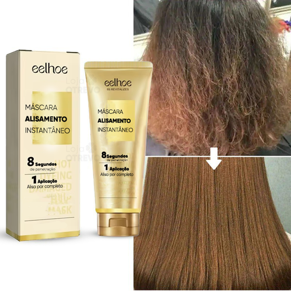 Máscara de Alisamento instantâneo a base de Colágeno Puro & Keratina Pura - GoldHair®