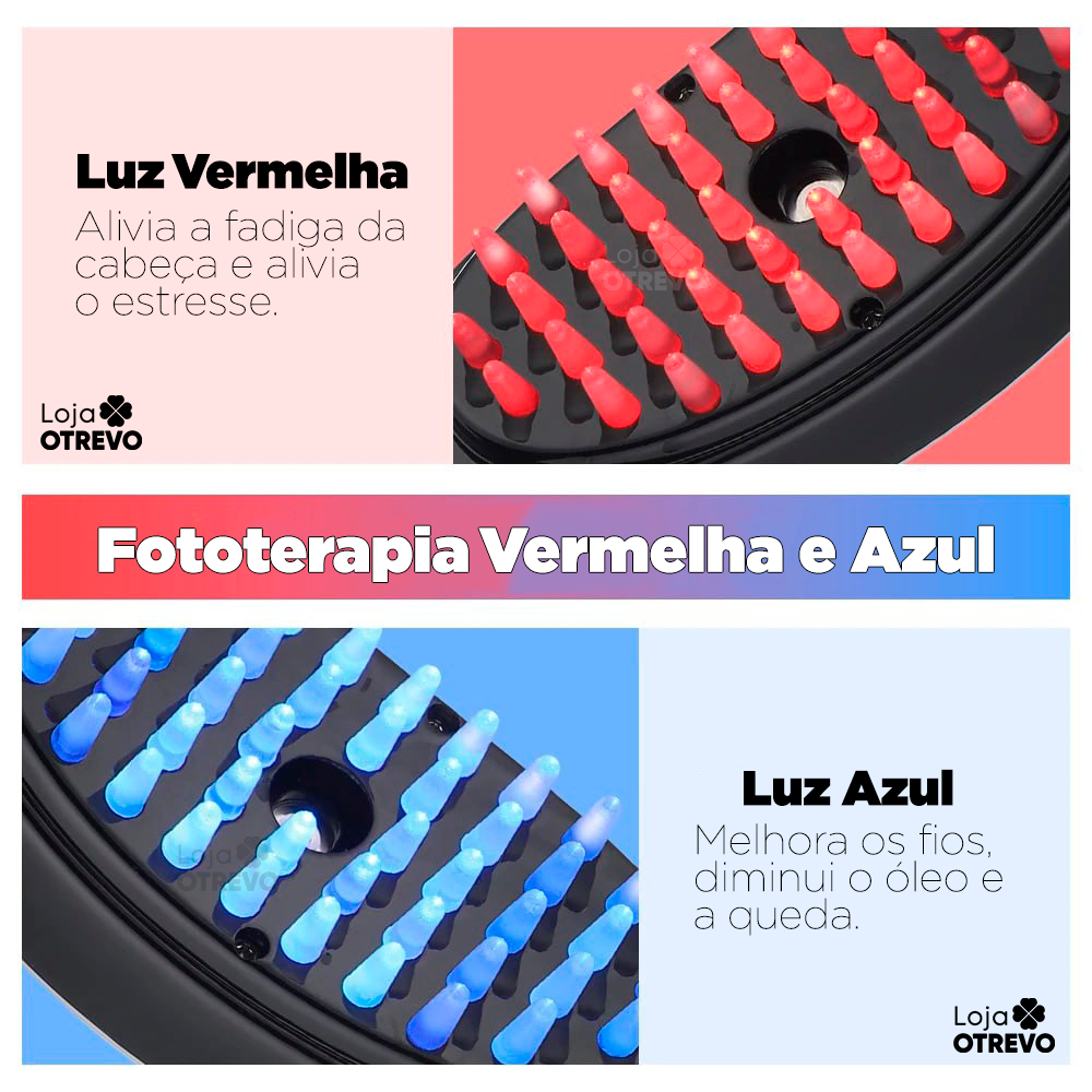Escova Terapêutica Capilar 4 em 1 ( Fototerapia, Crescimento Capilar e Antiqueda) - ScalpHair®