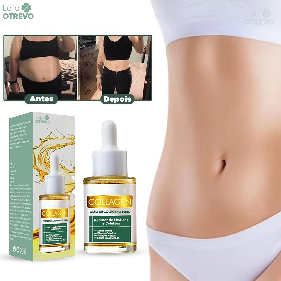 Oléo Puro de Colágeno Redutor de Medida e Celulite - LifitOil 10 em 1® (ELIMINAÇÃO TOTAL DA GORDURA)
