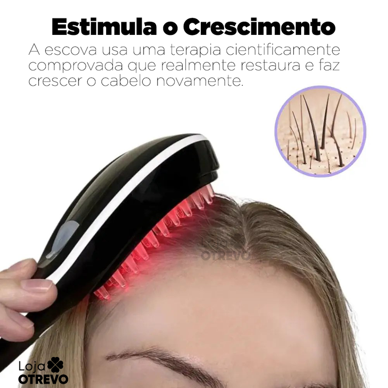 Escova Terapêutica Capilar 4 em 1 ( Fototerapia, Crescimento Capilar e Antiqueda) - ScalpHair®