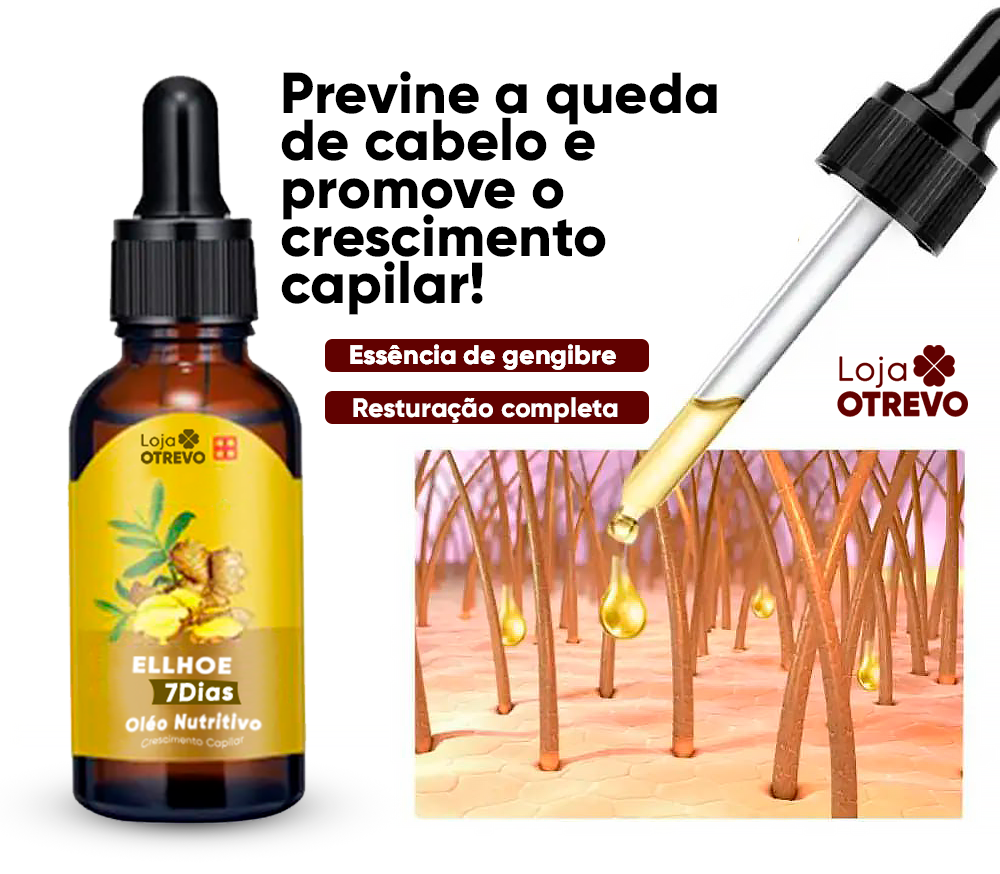 Oléo Nutritivo Para Crescimento Capilar - GrowHair ELLHOE® (CRESCIMENTO RÁPIDO EM 7 DIAS)