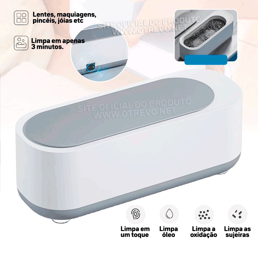 Limpador ultrassônico de Alta Frequência Profissional - ®Maxclean