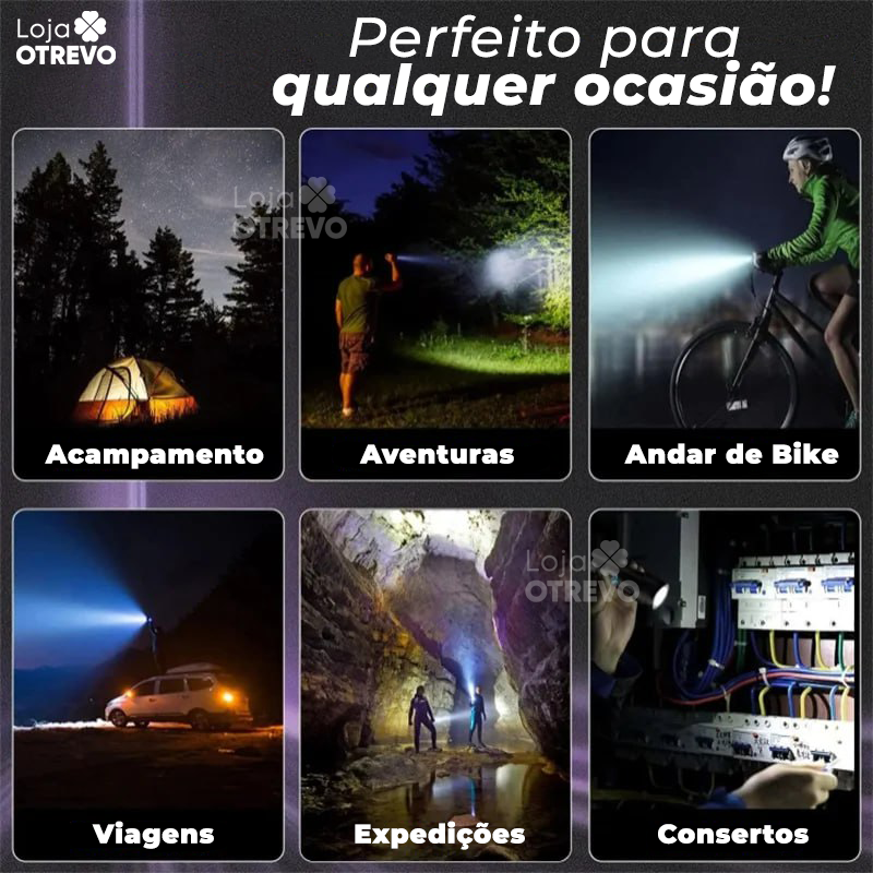 Super Lanterna Led de alta potência 1000000LM - PowerLight®