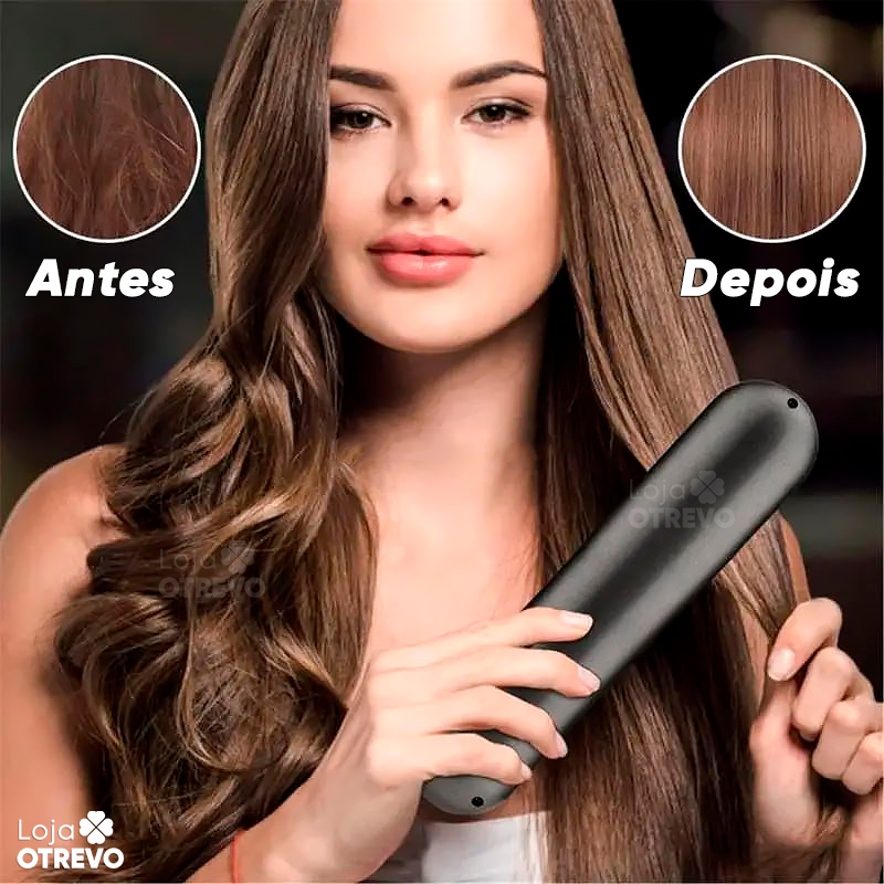 TopHair®  - Super Escova Alisadora 3 em 1 (ALISA, MODELA E ANTI FRIZZ)