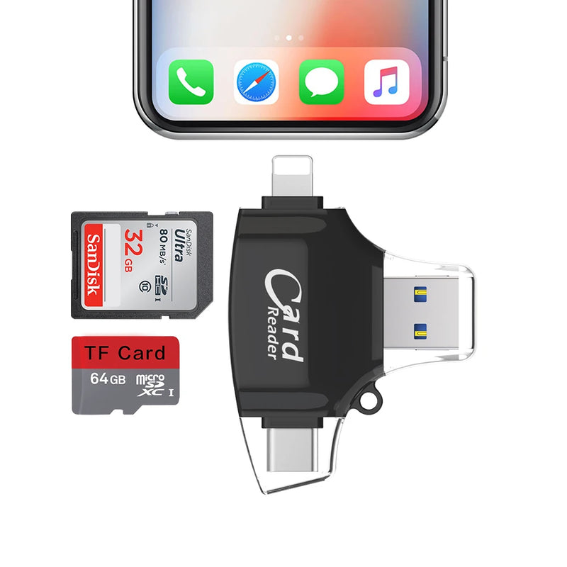 Leitor de Cartão de Memoria USB  4 em 1 - SmartCard®