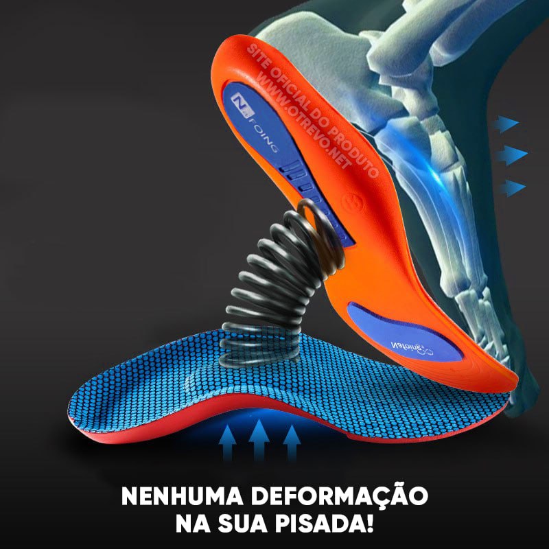 Palmilha Ortopédica Anatômica 4D - OrtoComfort® (Redução de 100% nas Dores dos Pés)