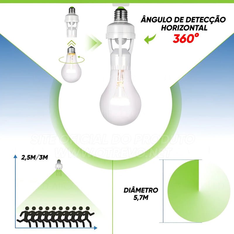 Soquete Com Sensor De Presença Infravermelho 4D - INSENSER®