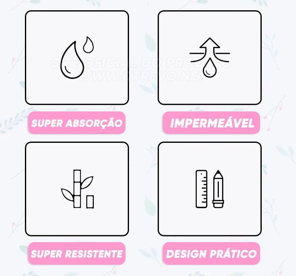Kit 10 absorventes reutilizáveis Impermeáveis - ®ItGirl (SUPER ABSORÇÃO)