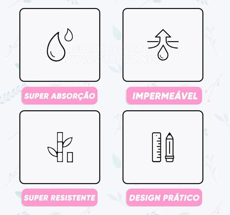 Kit 10 absorventes reutilizáveis Impermeáveis - ®ItGirl (SUPER ABSORÇÃO)