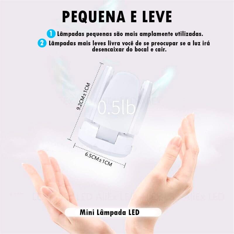 Lâmpada Led Estilo Pétalas Dobrável e Ajustável ®LEDHOME (9X MAIS ILUMINAÇÃO)