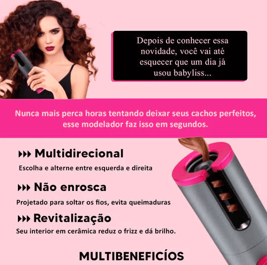Modelador de Cachos Portátil Sem Fio 4 em 1 - HairCurler®