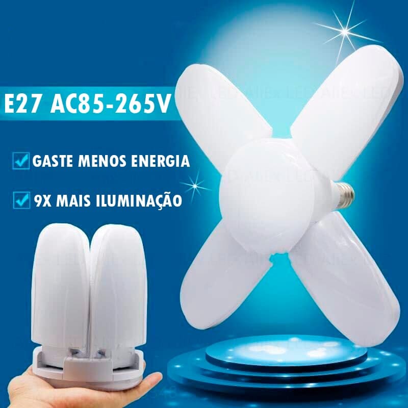 Lâmpada Led Estilo Pétalas Dobrável e Ajustável ®LEDHOME (9X MAIS ILUMINAÇÃO)